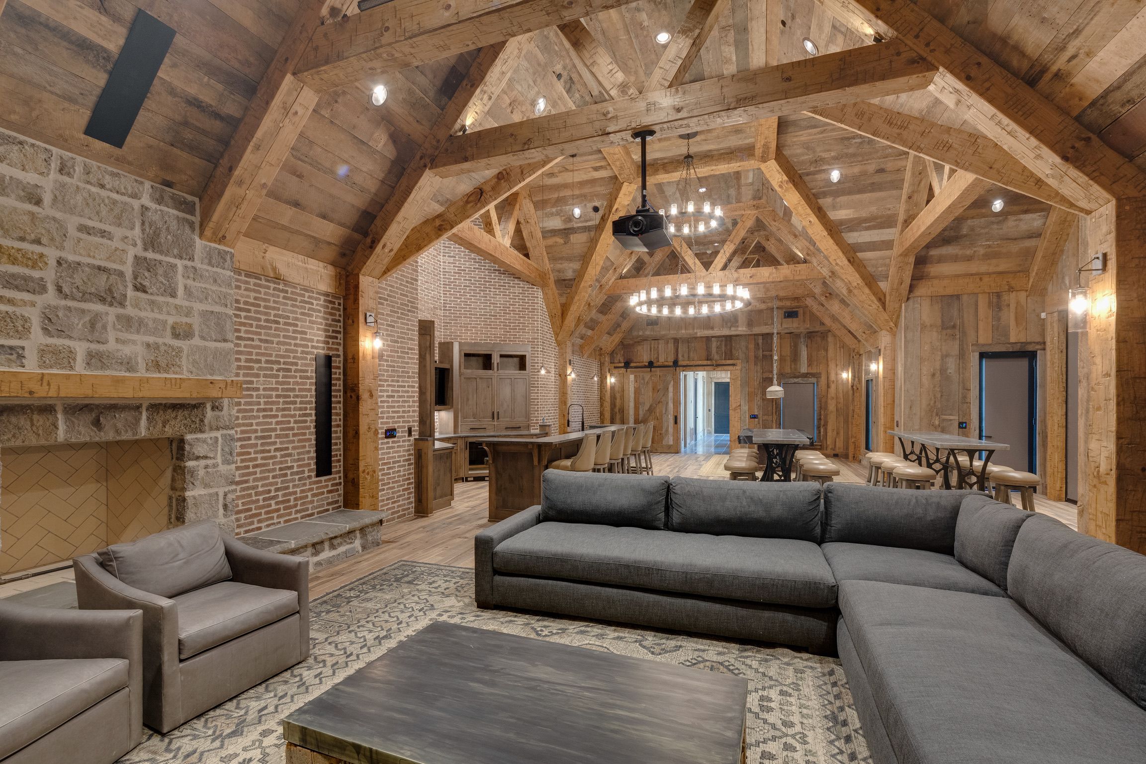 Clubhouse view of a modern farmhouse built by a custom home builder in Brentwood, Tennessee