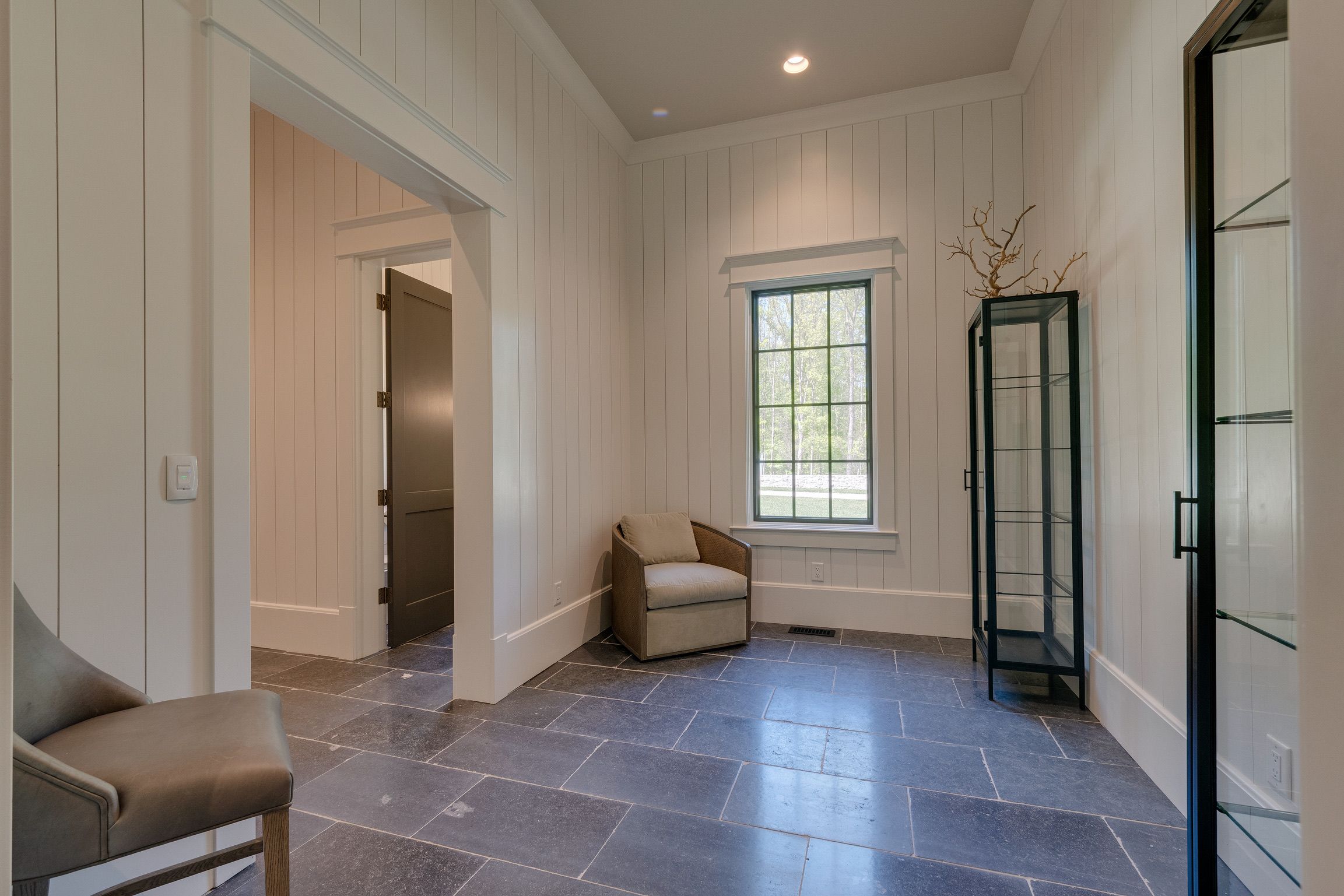 Sitting room view of a modern farmhouse built by a custom home builder in Brentwood, Tennessee