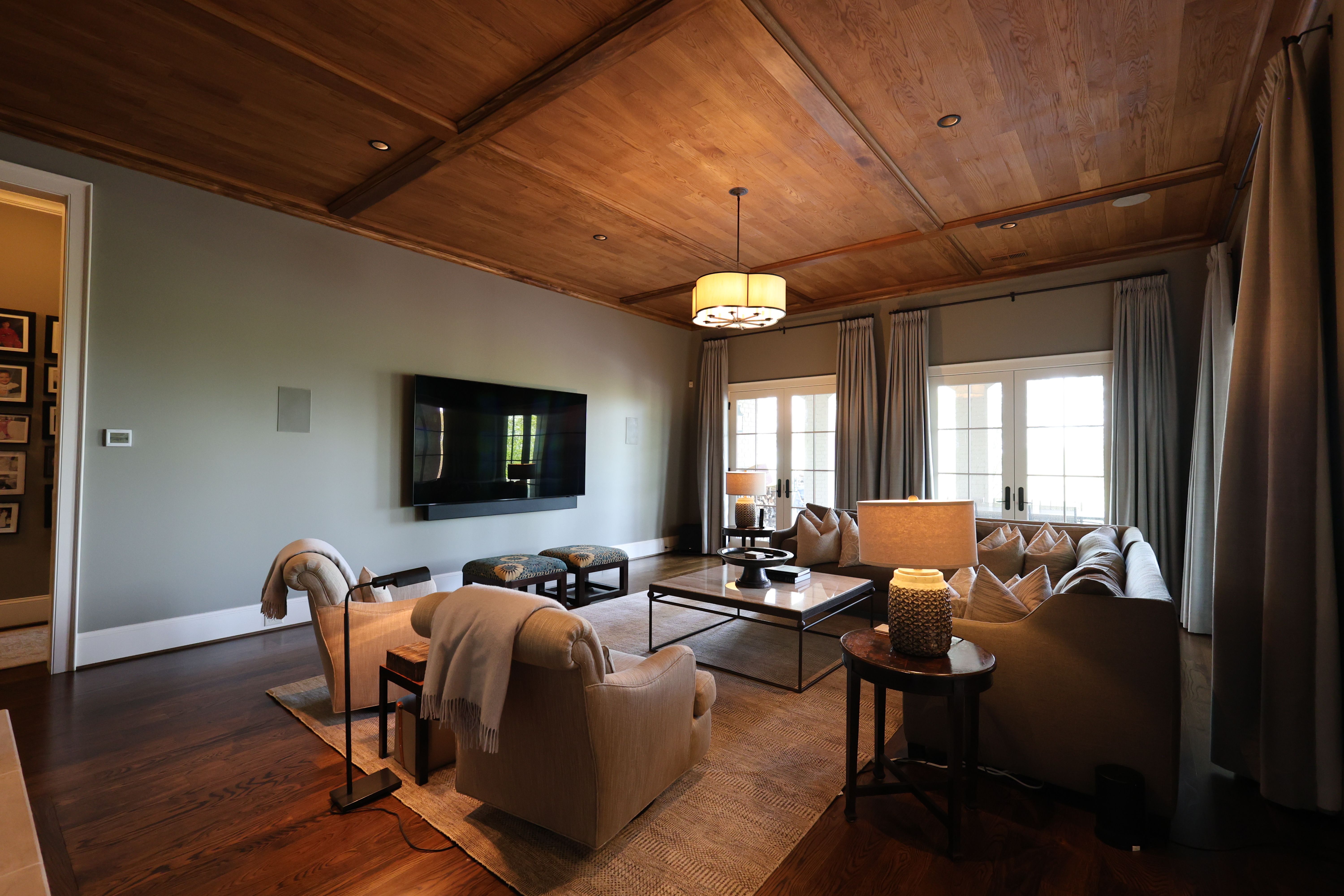 Bonus room of a luxury custom european style home built by a custom home builder in Franklin, Tennessee