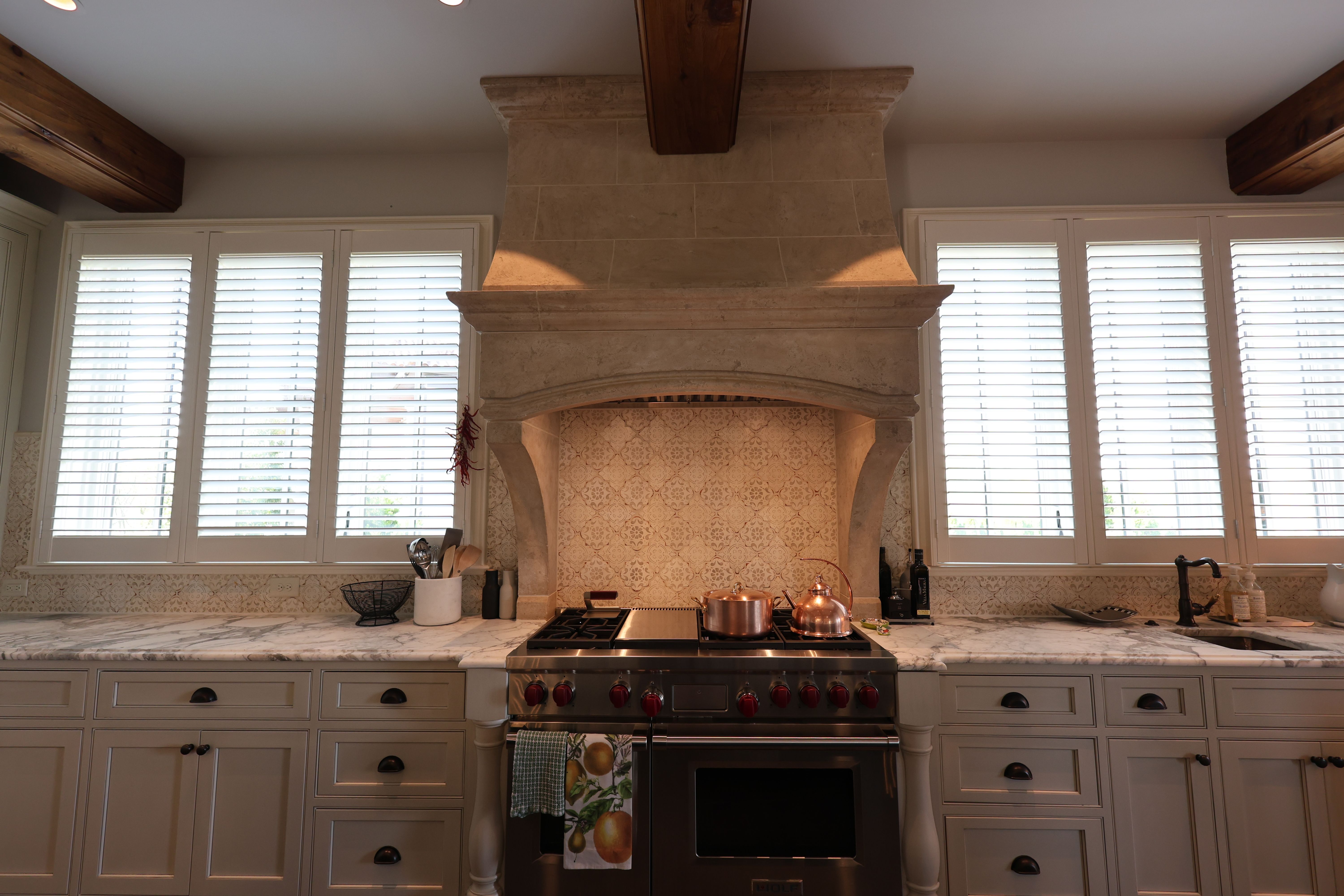 Kitchen area of a luxury custom european style home built by a custom home builder in Franklin, Tennessee
