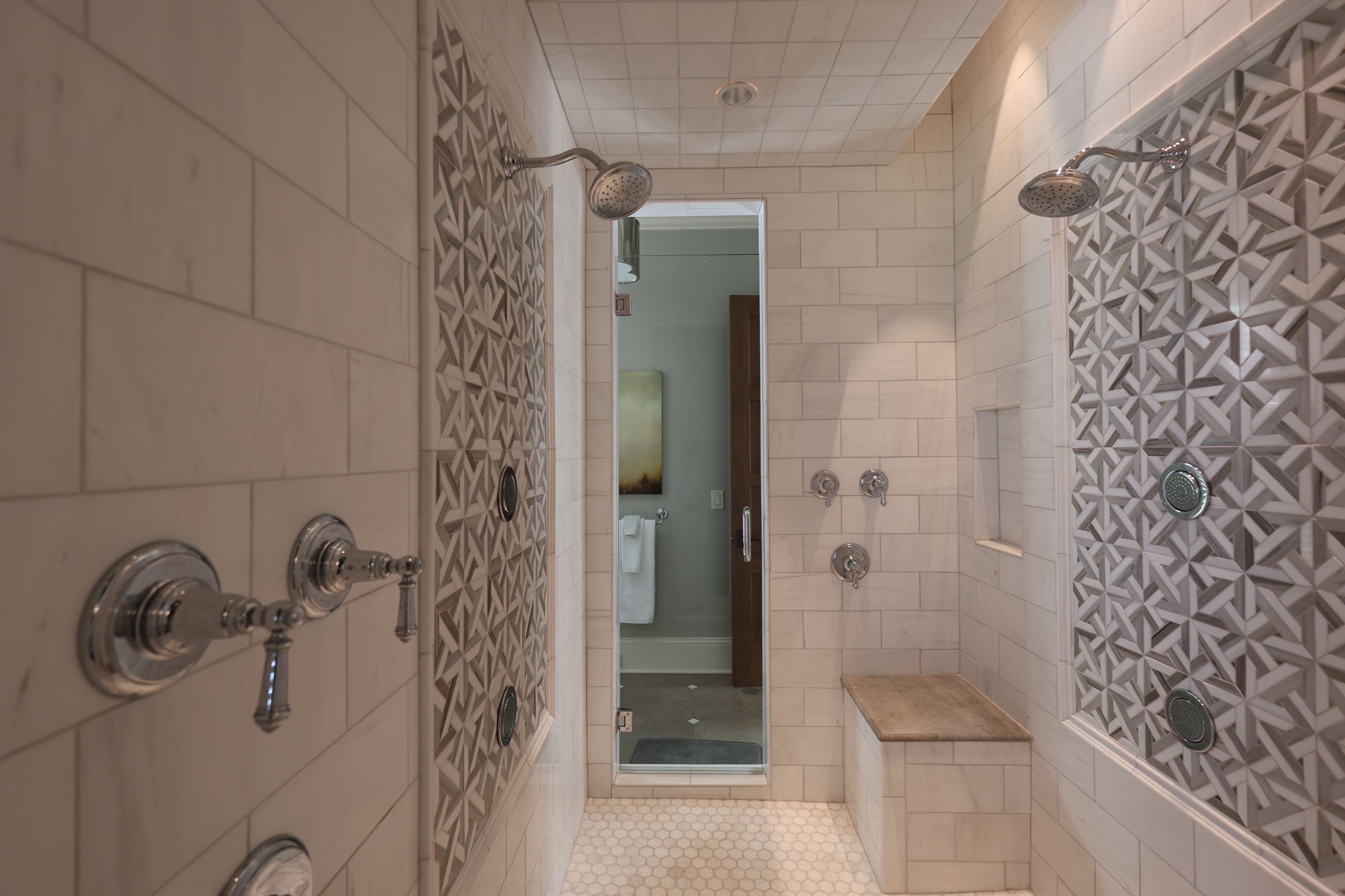 Master bathroom of a luxury custom european style home built by a custom home builder in Franklin, Tennessee