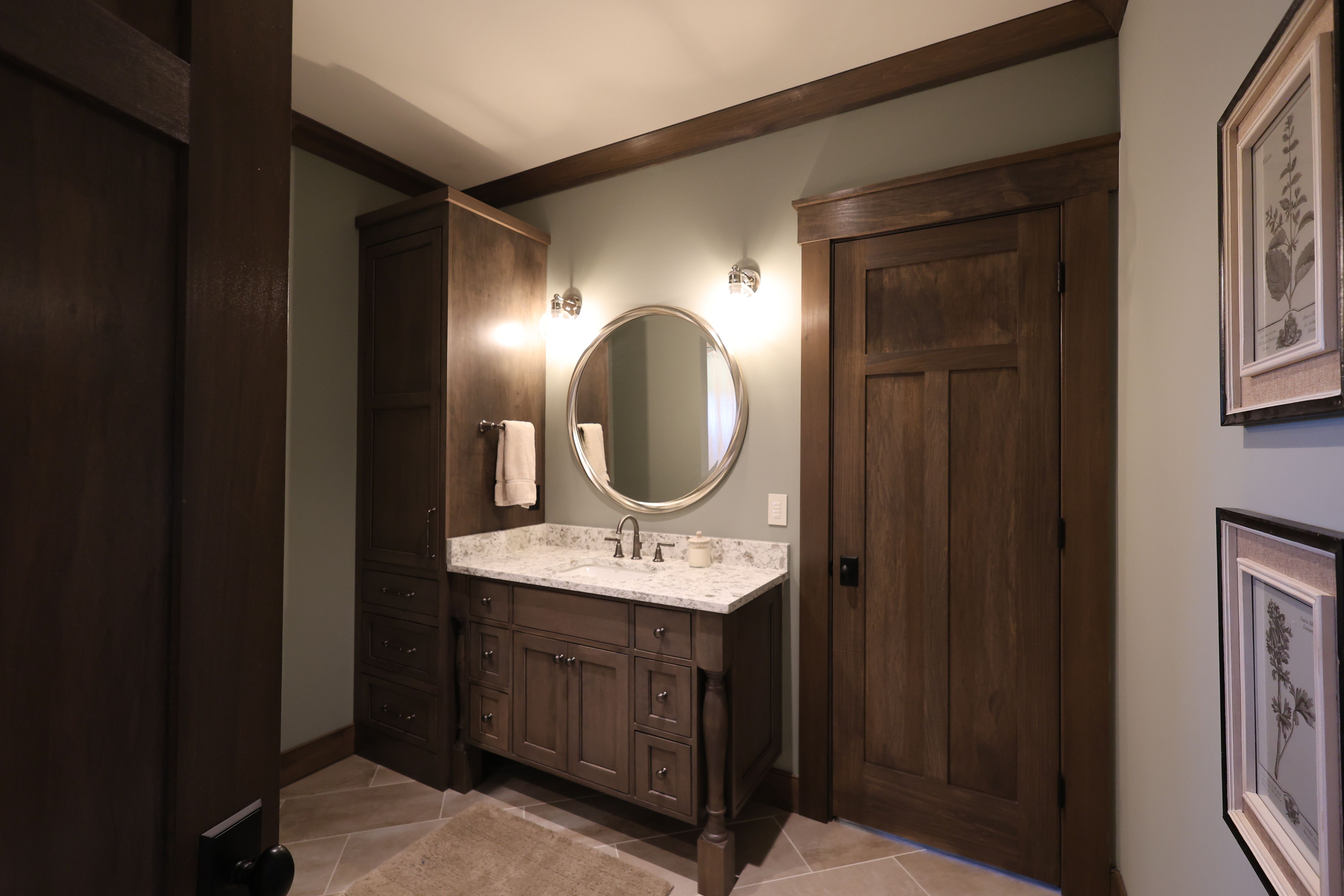 Bathroom 1 of an updated rustic home built by a custom home builder in Nolensville, Tennessee