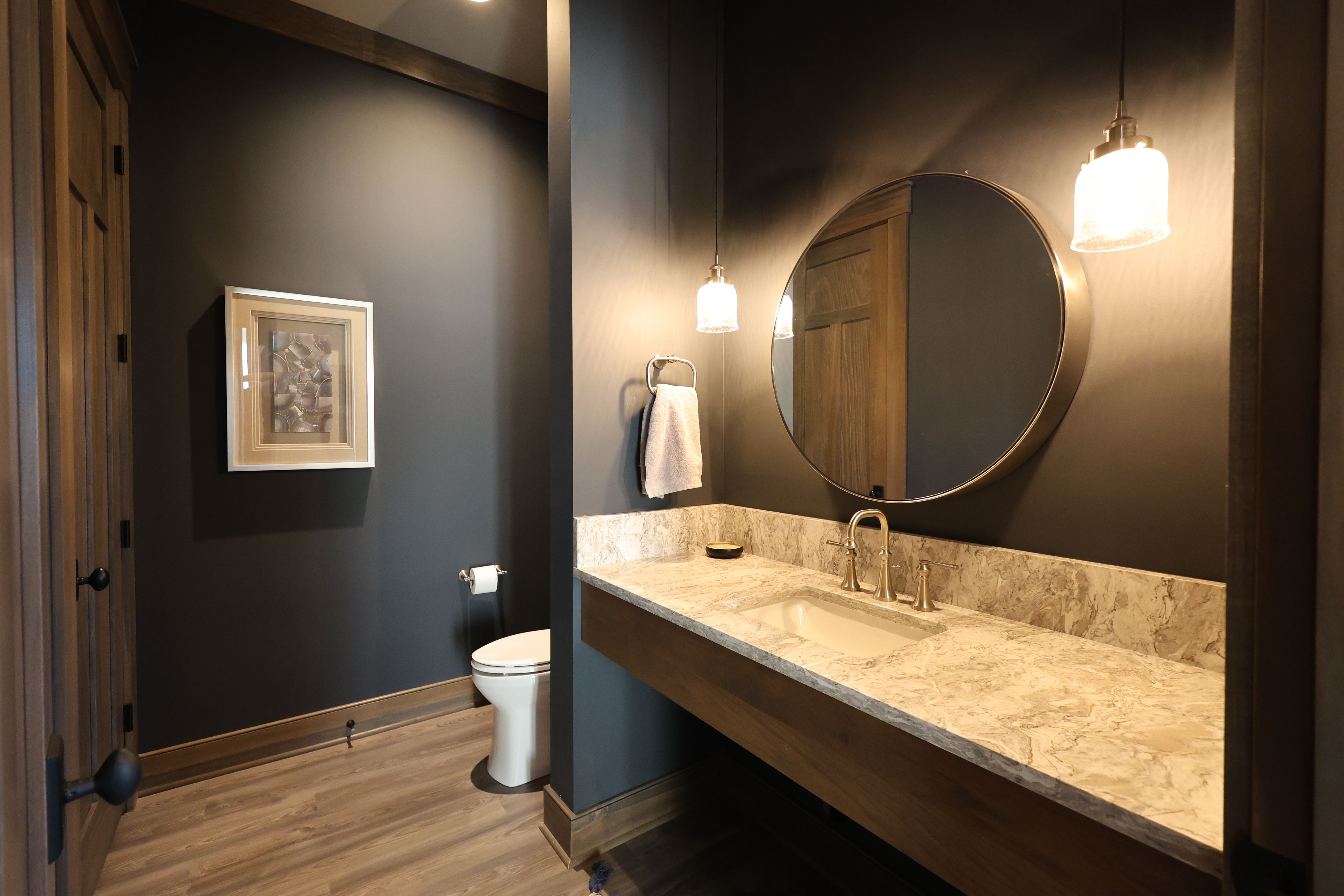 Bathroom 11 of an updated rustic home built by a custom home builder in Nolensville, Tennessee