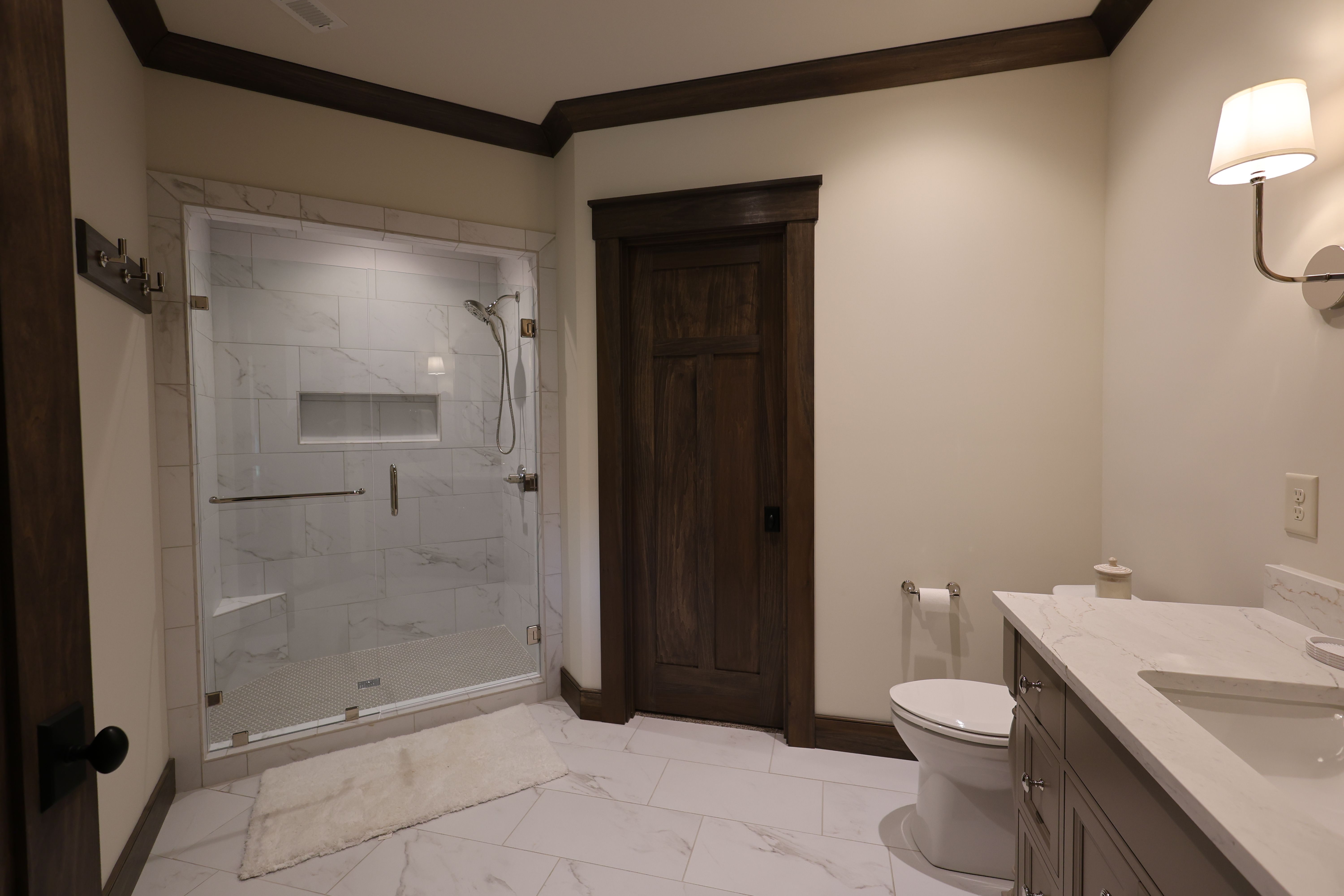 Bathroom 2 of an updated rustic home built by a custom home builder in Nolensville, Tennessee