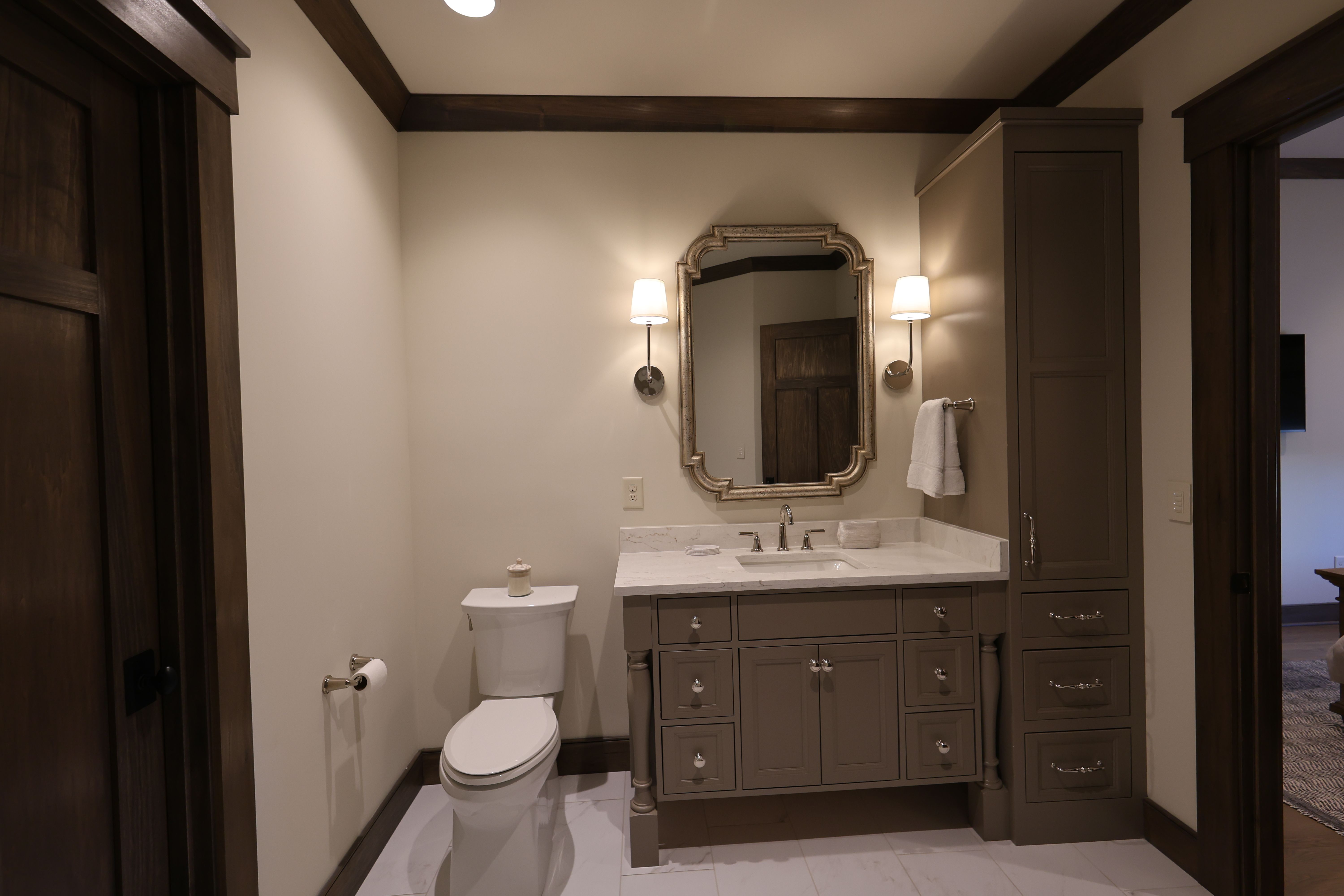 Bathroom 3 of an updated rustic home built by a custom home builder in Nolensville, Tennessee