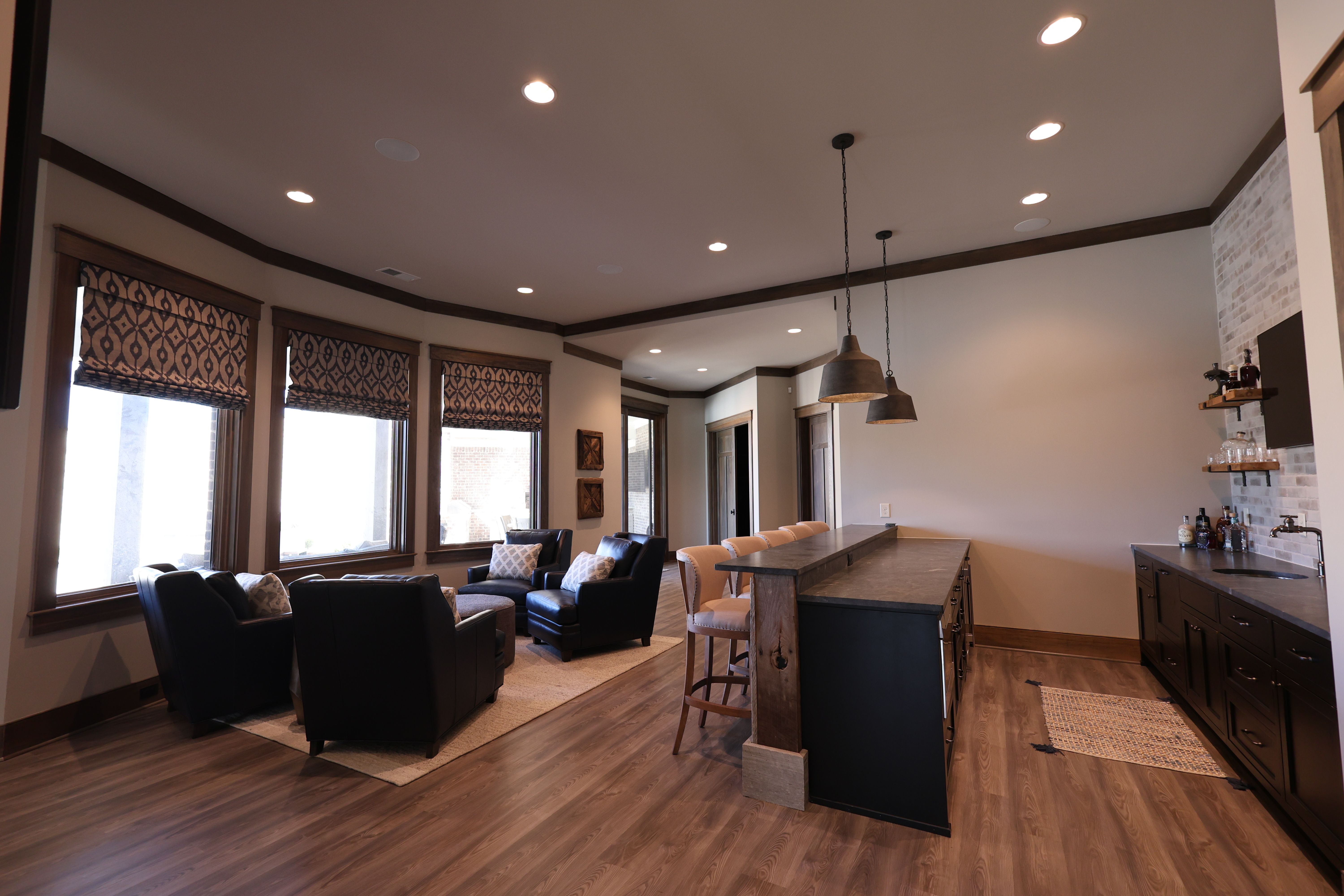 Bonus room of an updated rustic home built by a custom home builder in Nolensville, Tennessee