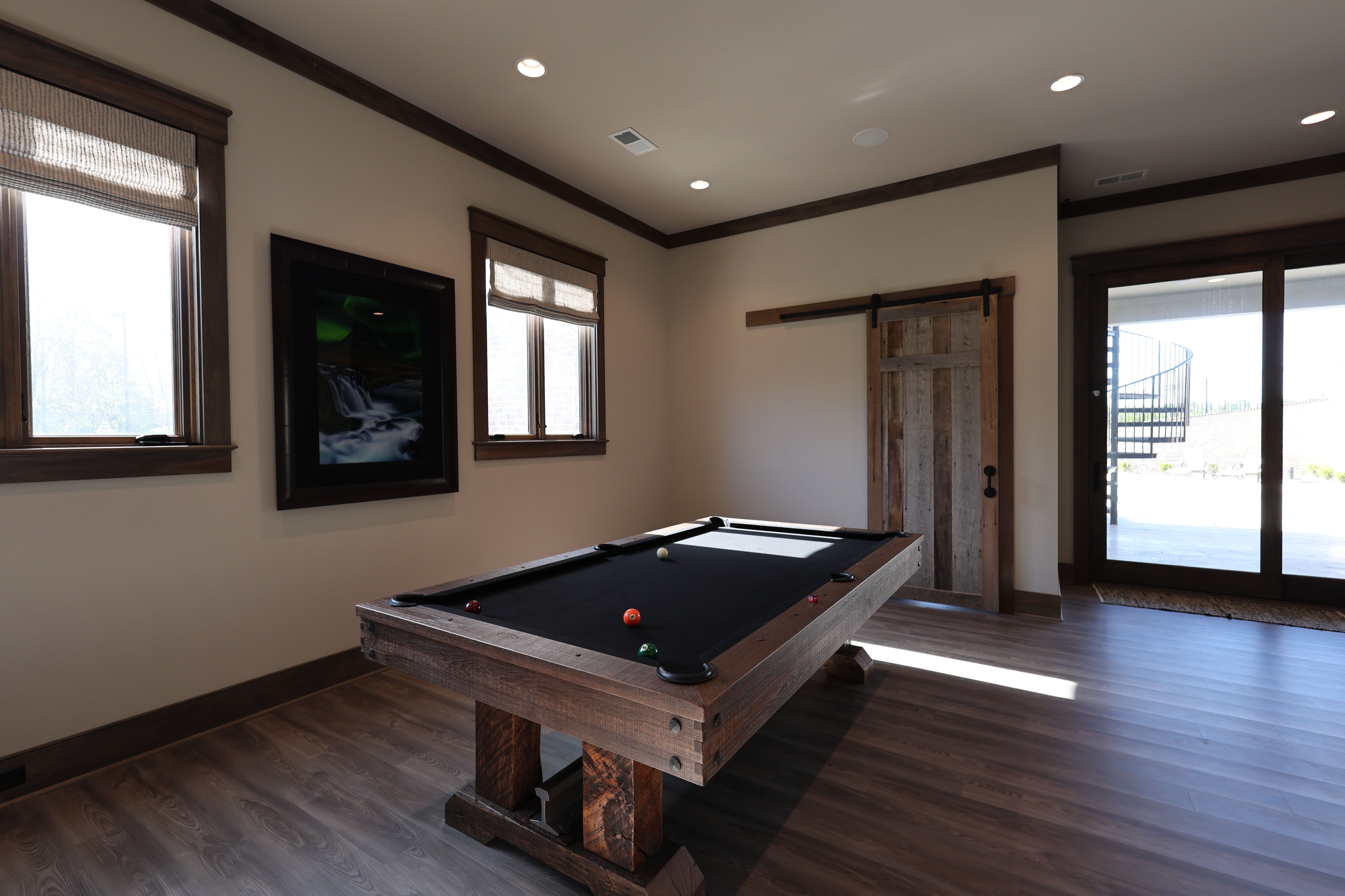 Bonus room of an updated rustic home built by a custom home builder in Nolensville, Tennessee